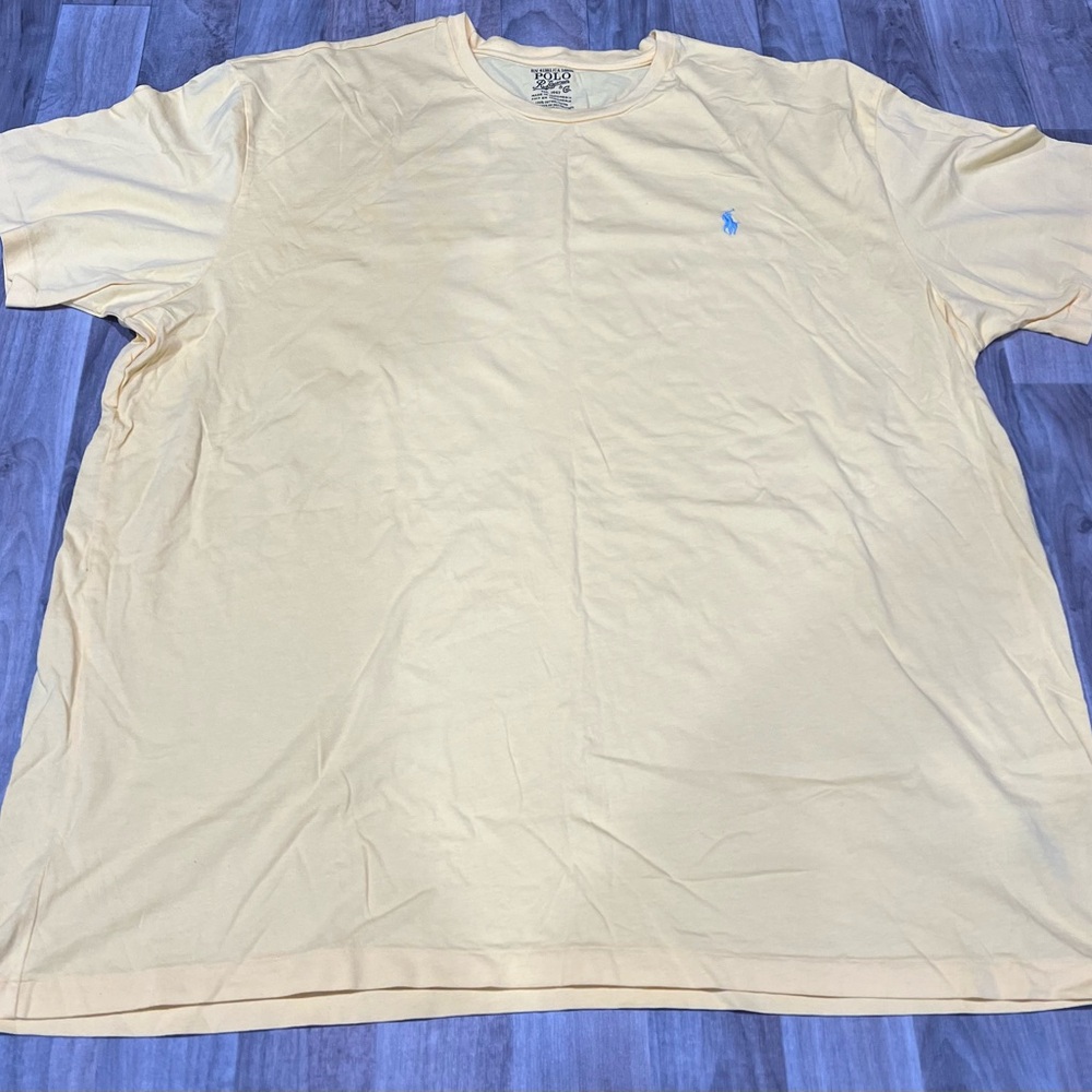 Polo by Ralph Lauren pale yellow tee shirt size 2X